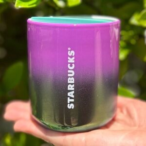 New Starbucks Ombre Purple Blue Oil Slick Mini Ceramic Mug